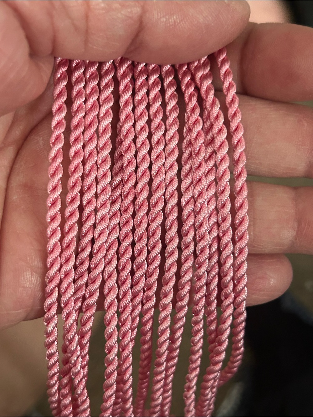 Pink Twisted Craft Cords Lot of 14. Monkey Fist Ball And Closure